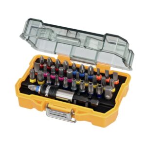 Set 31 biti si adaptor surubelnita DeWALT DT7969, pentru gaurire in metal, lemn, plastic, contine cele mai comune dimensiuni de biti, livrat in cutie de plastic extra mica, set...