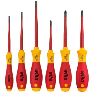 Set surubelnite cu cap subtire, izolate 1000V, WIHA, drepte, PH, SL/PZ2, 6 piese